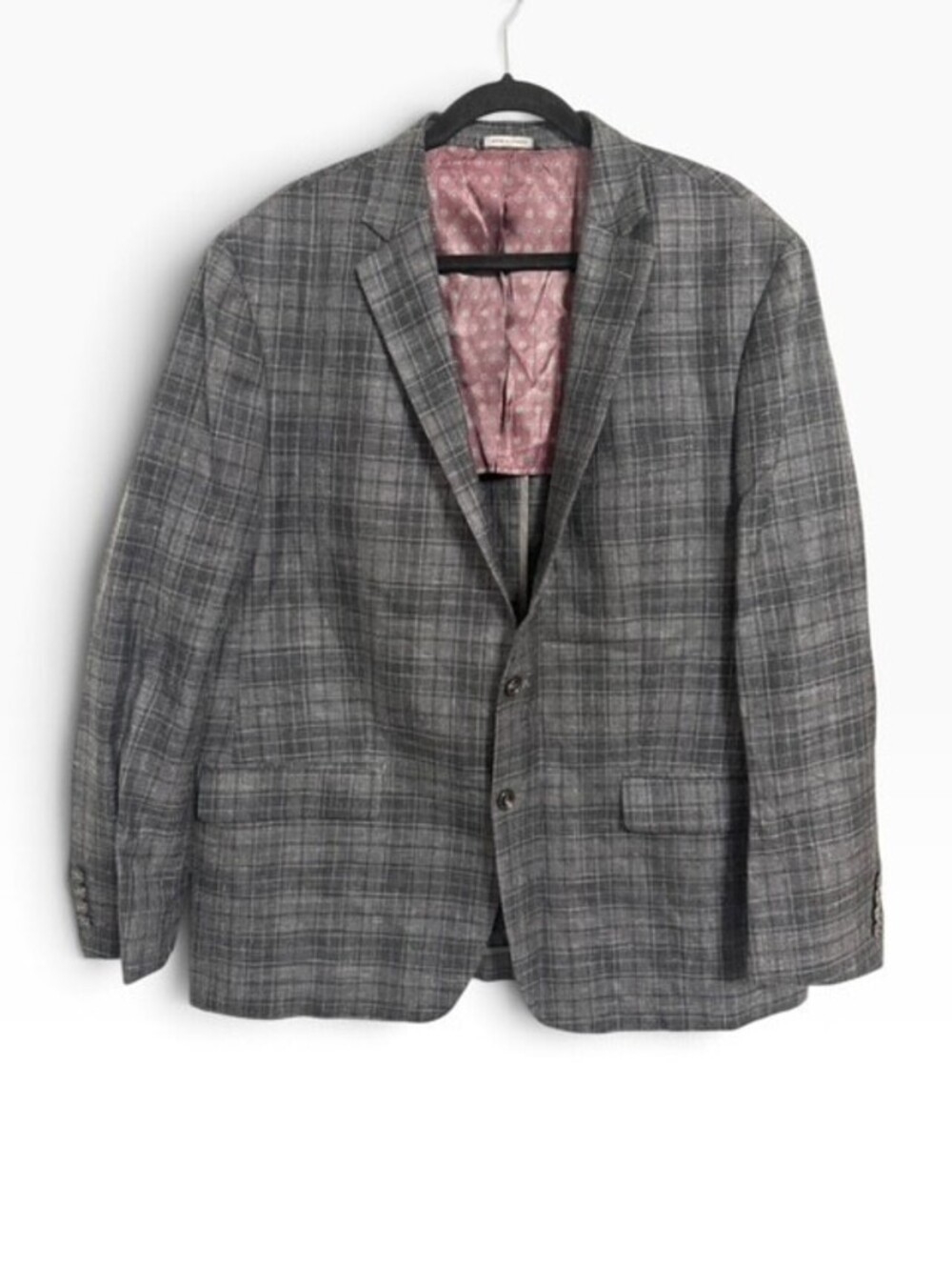 Ralph Lauren Gray Plaid Wool & Silk Sport Coat Blazer Size 46R Blue Label Canada